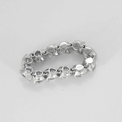Bague 51 Bague souple sertie de diamants en or gris 18k 58 Facettes JRW0025-51