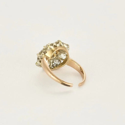 Bague 51 Bague Marguerite en or jaune 18k et diamants 58 Facettes LJ 25-301