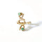 Bague 53 Bague or jaune - Emeraudes et diamants 58 Facettes