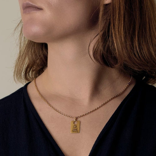 Pendentif Augis - Médaille sentimentale en or jaune 58 Facettes HOU5800