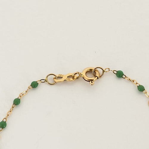 Collier GIGI Clozeau - Classique Gigi - Collier en or jaune et résine verte 58 Facettes BIA1306