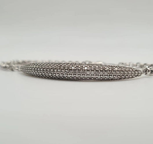 Bracelet Bracelet ou serti de zircons blancs 58 Facettes