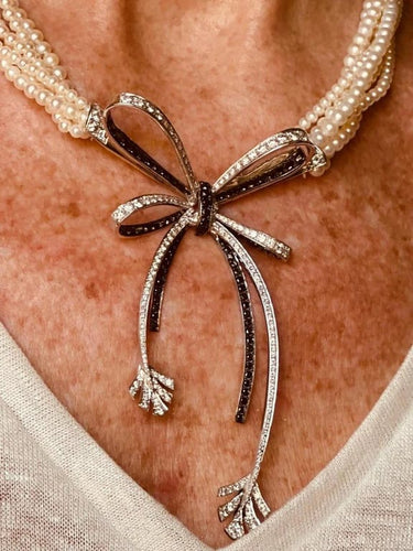 Collier Collier vintage diamants et perles 58 Facettes VIN-III