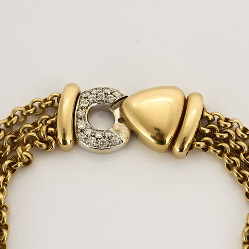 Collier Gio Caroli - Élégant collier en or jaune, or blanc et diamants 58 Facettes MONTG0135