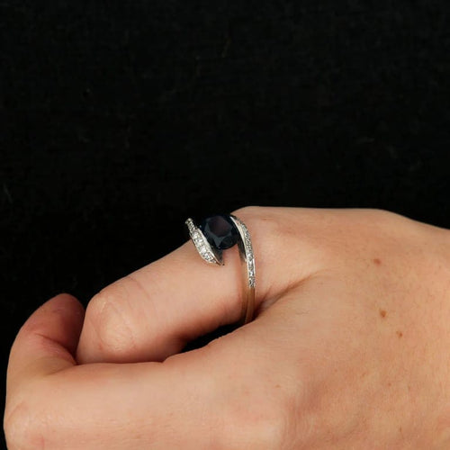 Bague 58 Bague Entrelac Saphir Diamants 58 Facettes FM98
