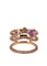 Bague 52 Bague vague en or jaune 18k, diamants marron et saphirs roses 58 Facettes P143