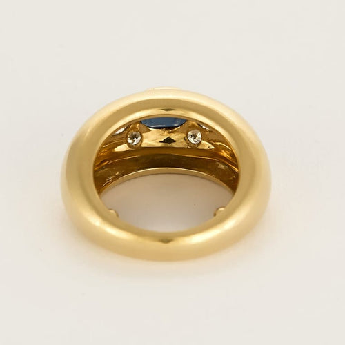 Bague 45 Bague jonc en or jaune, saphir et diamants 58 Facettes VER0159