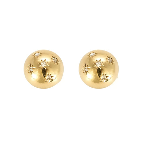Boucles d'oreilles Boucles d'oreilles dôme en or jaune et diamants 58 Facettes LAV2229X2