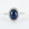 Bague 54.5 Bague Saphir cabochon Diamants 58 Facettes