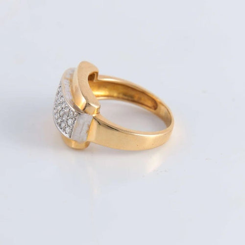 Bague 54 Bague Chevalière pavage 30 Diamants 58 Facettes FM118