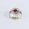 Bague 64 Bague Jonc anglais Rubis cabochon Diamants 58 Facettes FM100