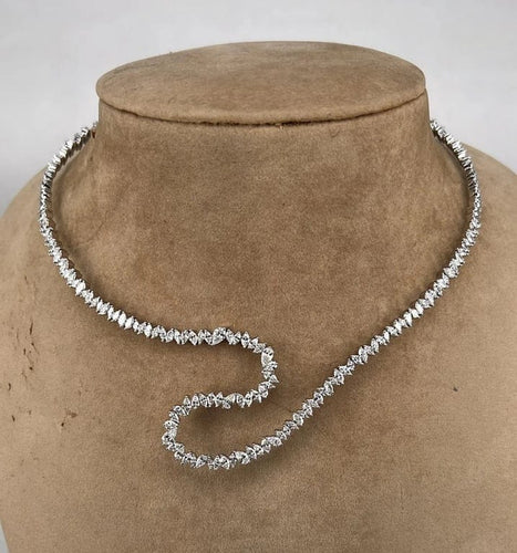 Collier Collier choker or blanc diamants 58 Facettes N388