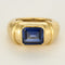 Bague 49 Bague en Or jaune et saphir de synthèse 58 Facettes VER0126