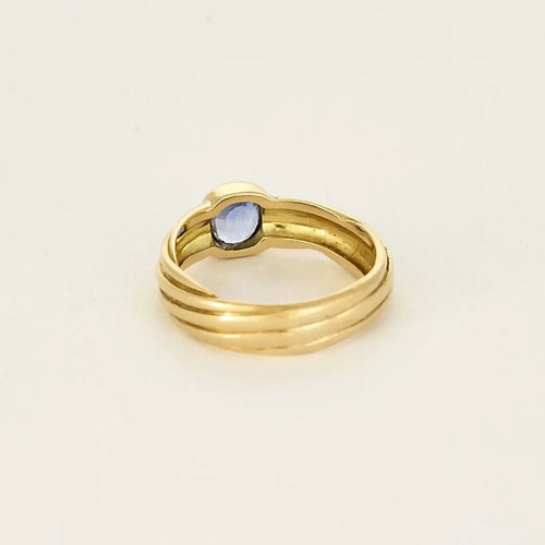 Bague 54 Bague jonc en or jaune et saphir 58 Facettes LOR3887X2