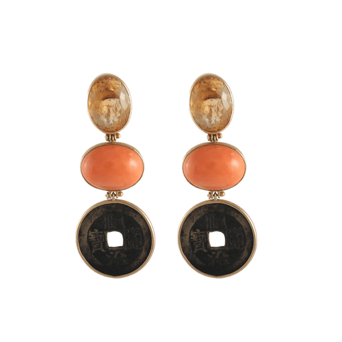 Boucles d'oreilles Boucles d'oreilles pendantes Pièces antiques 58 Facettes 1