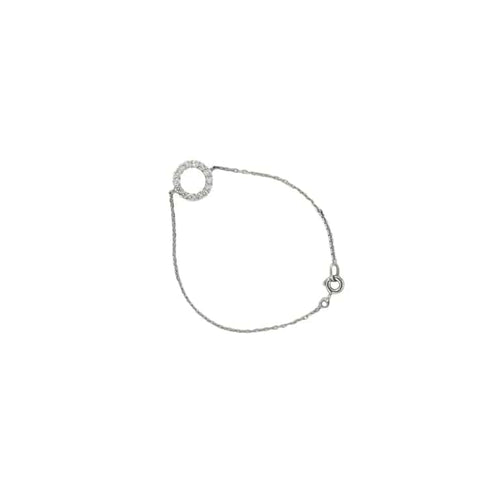 Bracelet Bracelet or blanc cercle de diamants 58 Facettes