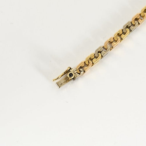 Bracelet Bracelet gourmette trois ors 58 Facettes TOU1817