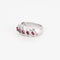 Bague 56 Bague or blanc, diamants et rubis 58 Facettes CRE0041X3