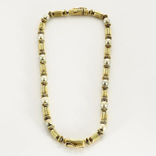 Collier Ilias Lalaounis  - Rare Collier en or jaune et perles 58 Facettes 58FC110