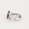 Bague 44 Bague - Tourmaline rose taille carrée en or blanc 18k et diamants 58 Facettes LJ25-332