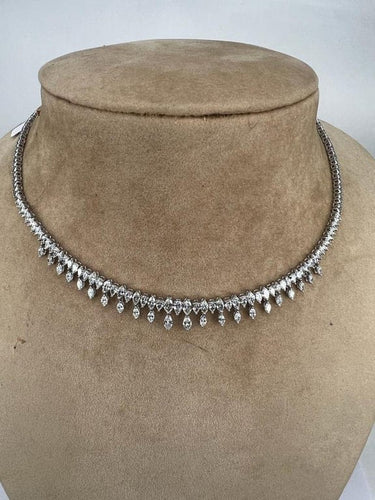 Collier Collier Or blanc Diamants 58 Facettes 376