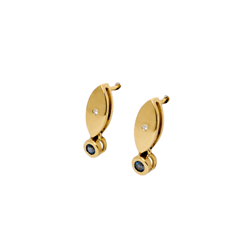 Boucles d'oreilles Boucles d'oreilles en or jaune 18 carats avec diamants 58 Facettes 27266