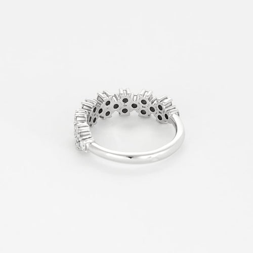 Bague 49 Demie alliance en or 14K et diamants 58 Facettes LIS2771X2