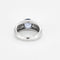 Bague 53 Bague en or gris 18K avec saphir ovale et diamants 58 Facettes 58FC147