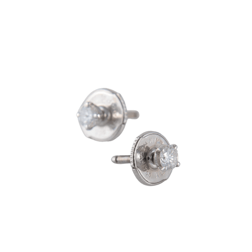 Boucles d'oreilles Clous d'oreilles Or blanc Diamants 58 Facettes 1