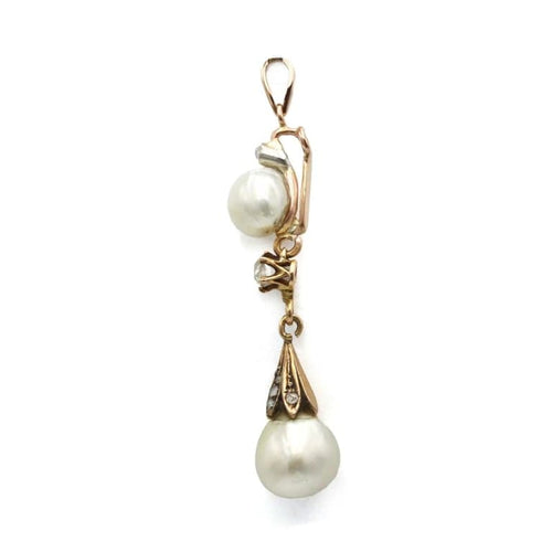 Pendentif Pendentif - Or rose, Perles Fines et Diamants 58 Facettes 250258R