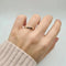 Bague 59 Alliance or rose 18 carats 58 Facettes