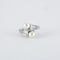 Bague 54 Bague Toi et Moi en or gris 18k, perles de culture et diamants 58 Facettes ALGU20