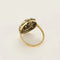 Bague 58.5 Bague à chaton ovale, or blanc et or jaune, diamants jaune et blanc 58 Facettes 58FC105