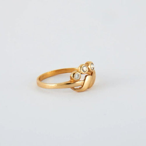 Bague 51 Bague or jaune 3 diamants 58 Facettes