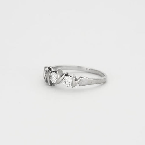 Bague 60 Bague trilogie or gris et diamants 58 Facettes GU46