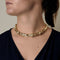 Collier Arfan Paris - Collier ras de cou en or jaune, nacre, citrines et saphirs 58 Facettes ENG11607