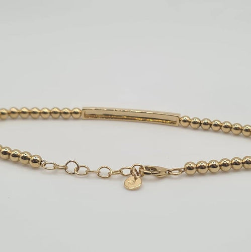 Bracelet Bracelet or jaune serti d’une barrette de diamants 58 Facettes