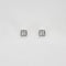 Boucles d'oreilles Boucles d’oreilles clous carrées en or blanc 18k et diamants 58 Facettes AB36