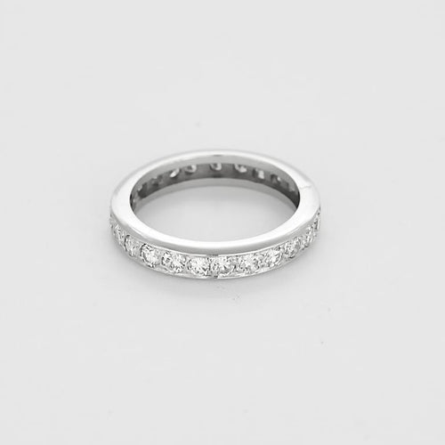 Bague 50.5 Alliance américaine en or blanc 58 Facettes B250686
