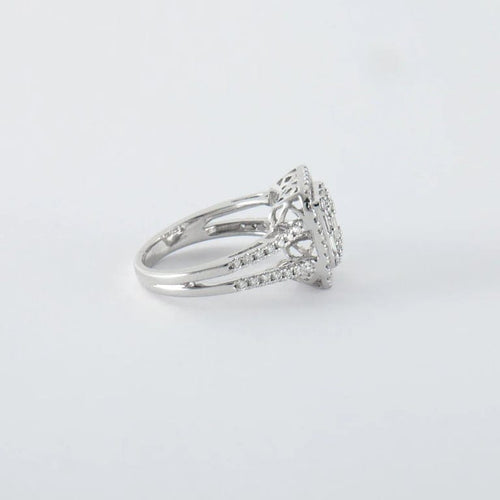 Bague Bague en Or blanc & diamants 58 Facettes