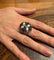 Bague 63 Bague Argent, Nacre Et Grenats 58 Facettes