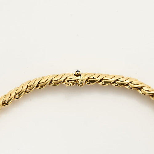 Collier Caplain Paris - Collier en Or jaune à maille tressée 58 Facettes CHS0780