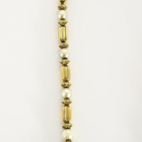 Collier Ilias Lalaounis  - Rare Collier en or jaune et perles 58 Facettes CAN1616X4
