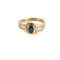Bague 55 Bague Saphir et double ligne de Diamants 58 Facettes FM79