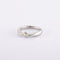 Bague 51 / Blanc/Gris / Platine 900 Bague Solitaire 0.25 carat 58 Facettes 140490R