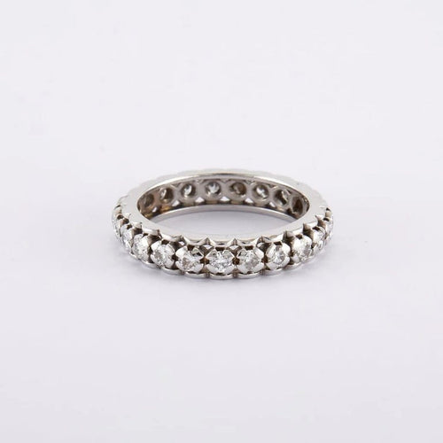 Bague 53 / Blanc/Gris / Or 750 Alliance américaine Diamants 0.90ct 58 Facettes 170157R