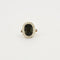 Bague 50.5 Bague ancienne - Bague entourage saphir ovale en or 18 carats et diamants 58 Facettes 1934