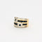 Bague 53 Bague bandeau motif géométrique en or bicolore 18 carats, saphirs, diamants 58 Facettes AB47