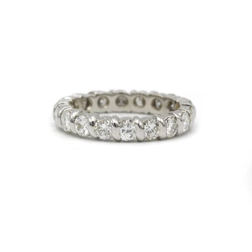 Bague 51 Alliance or blanc diamants 58 Facettes 240384R
