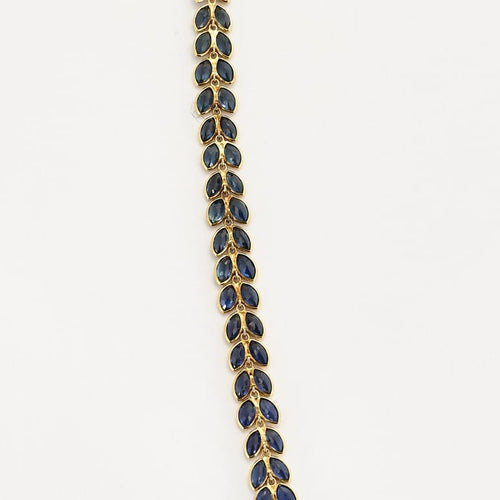 Collier Collier en Or jaune et saphirs 58 Facettes AUX1455